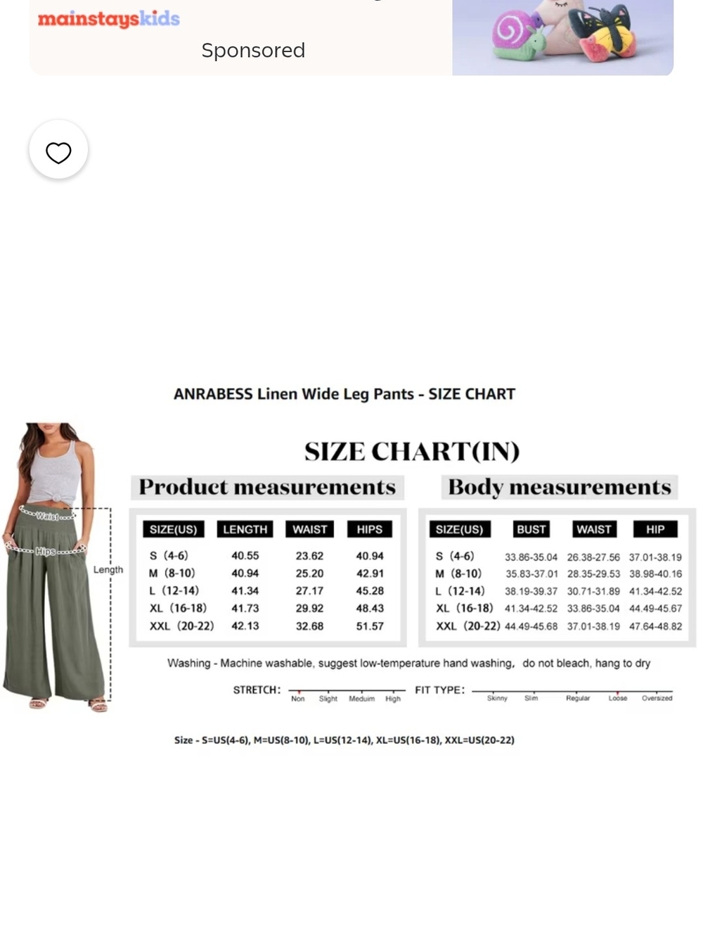 High-Waist Wide Leg Women's Pants in Dusty Blue - Picture 6 of 7